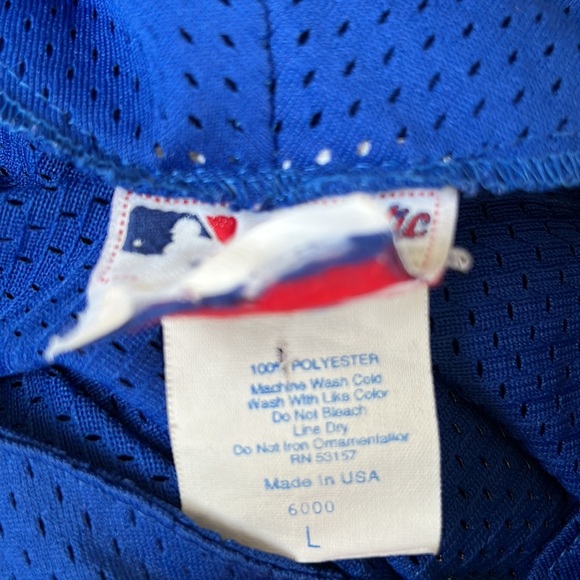 MLB Authentic Majestic Blue LA Dodgers Adult Little League Patch Jersey Sz Large - Picture 12 of 12